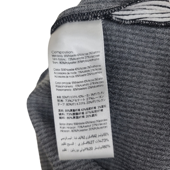 3.1 Phillip Lim Back White Striped Crewneck Long Sleeve Dress 4 - Picture 11 of 12